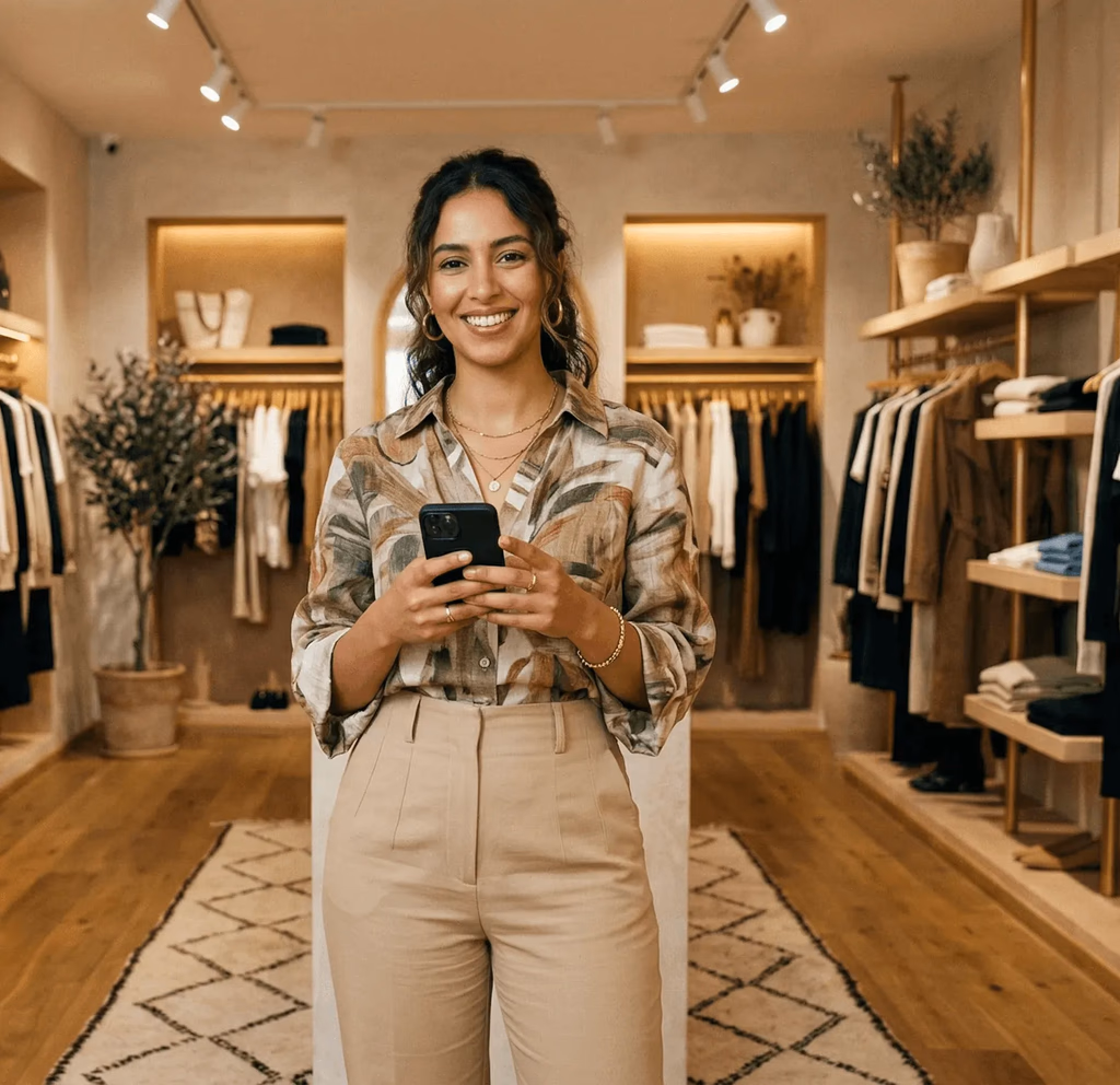 La caisse prêt-à-porter au comptoir de la boutique