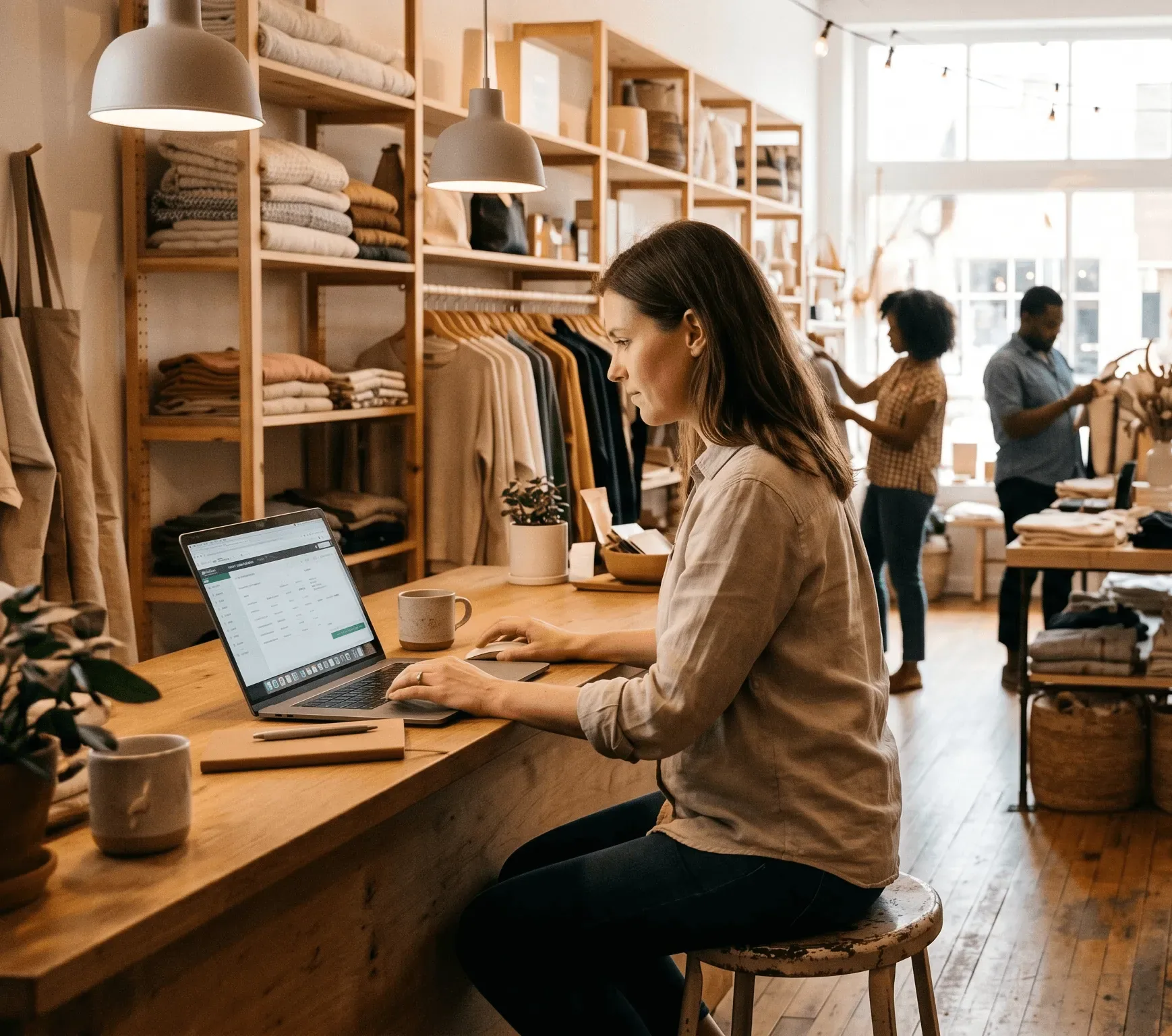 La boutique un samedi après-midi