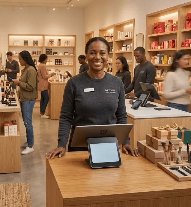 POS at the beauty counter