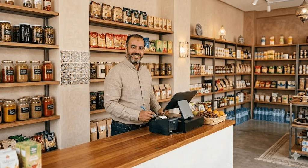 شاشة الكاشير عند المنضدة
