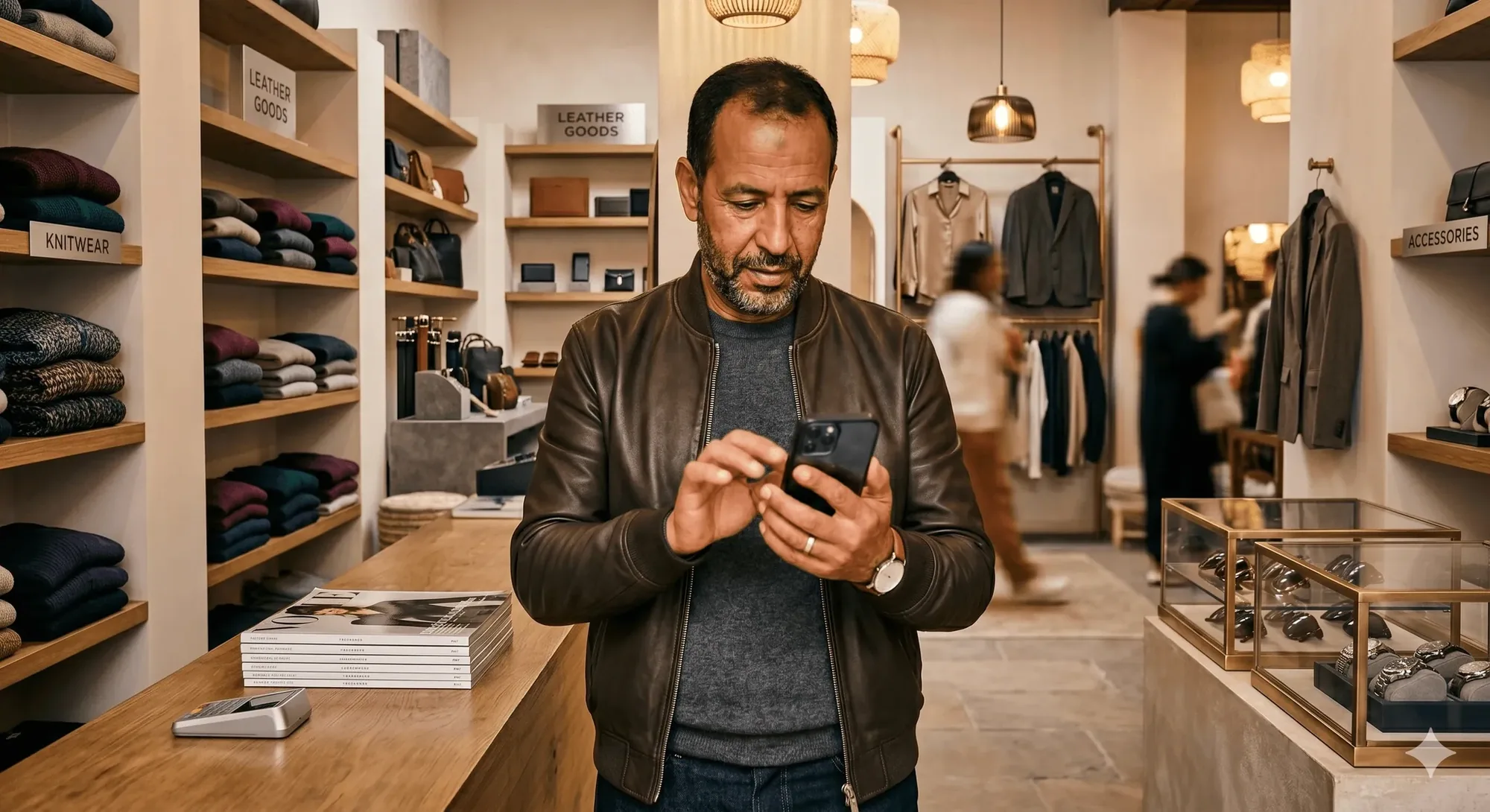 Capture d’écran : réception de stock et crédit client sur mobile