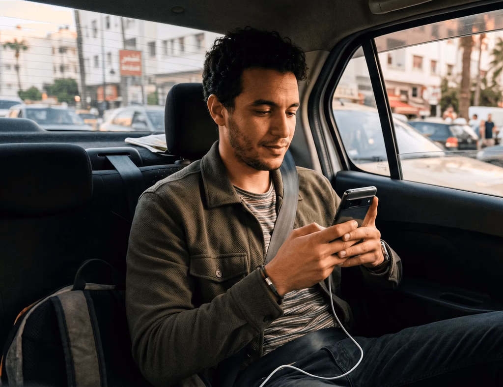 Un indépendant avec son client